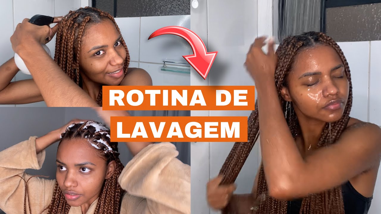LAVANDO AS TRANÇAS + TRUQUE PARA DISFARÇAR O FRIZZ | BOX BRAIDS