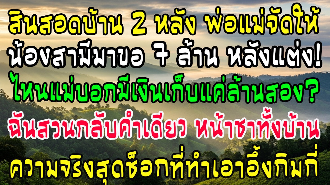 แม่บอกมีเงินล้านเดียวแต่ให้บ้าน 2 หลัง! น้องผัวกล้ายืม 7 ล้าน ฉันสวนคำเดียวทำบ้านผัวแข็งค้าง