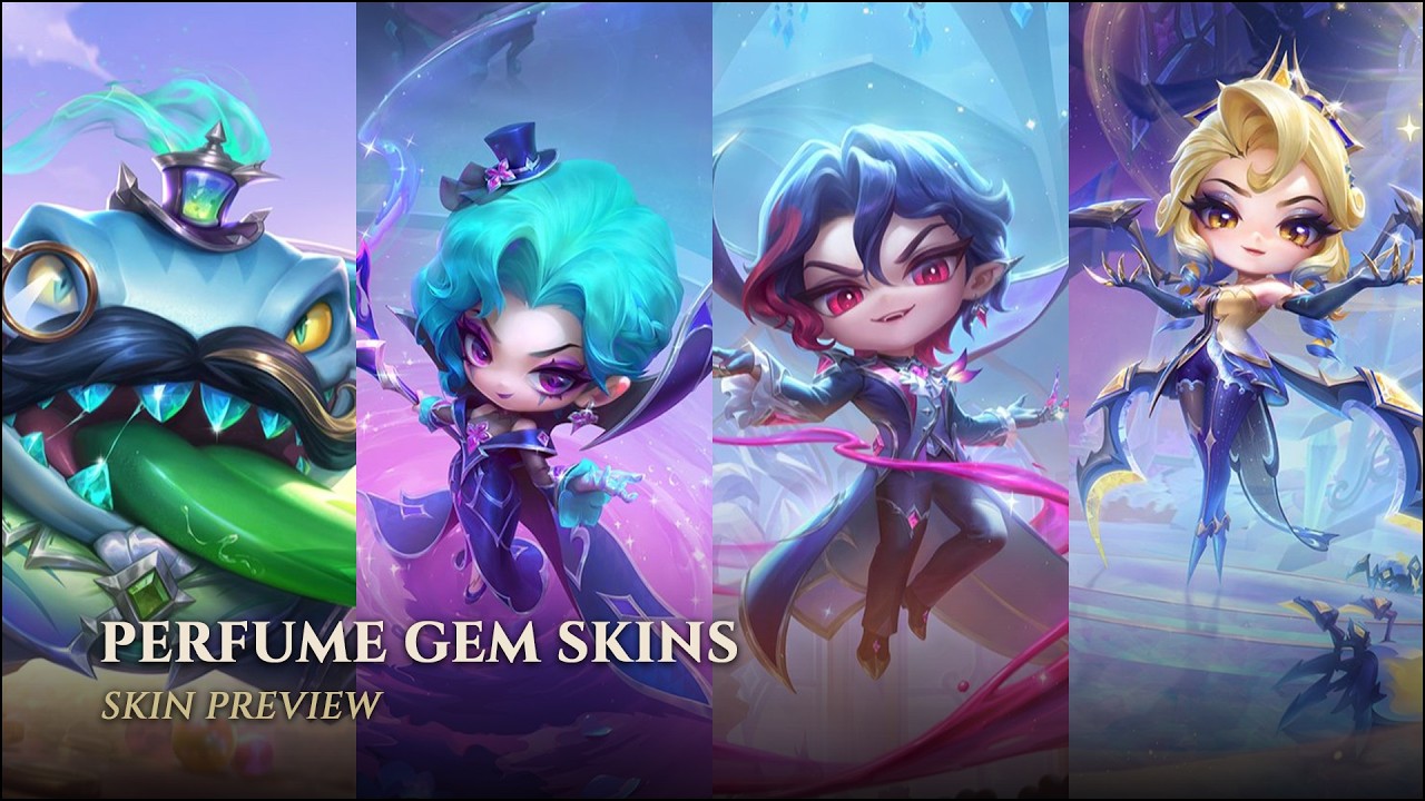 Perfume Gem Skins: Elise (Prestige), LeBlanc, Vladimir, & Tahm Kench – Preview | TFT: Golden Spatula