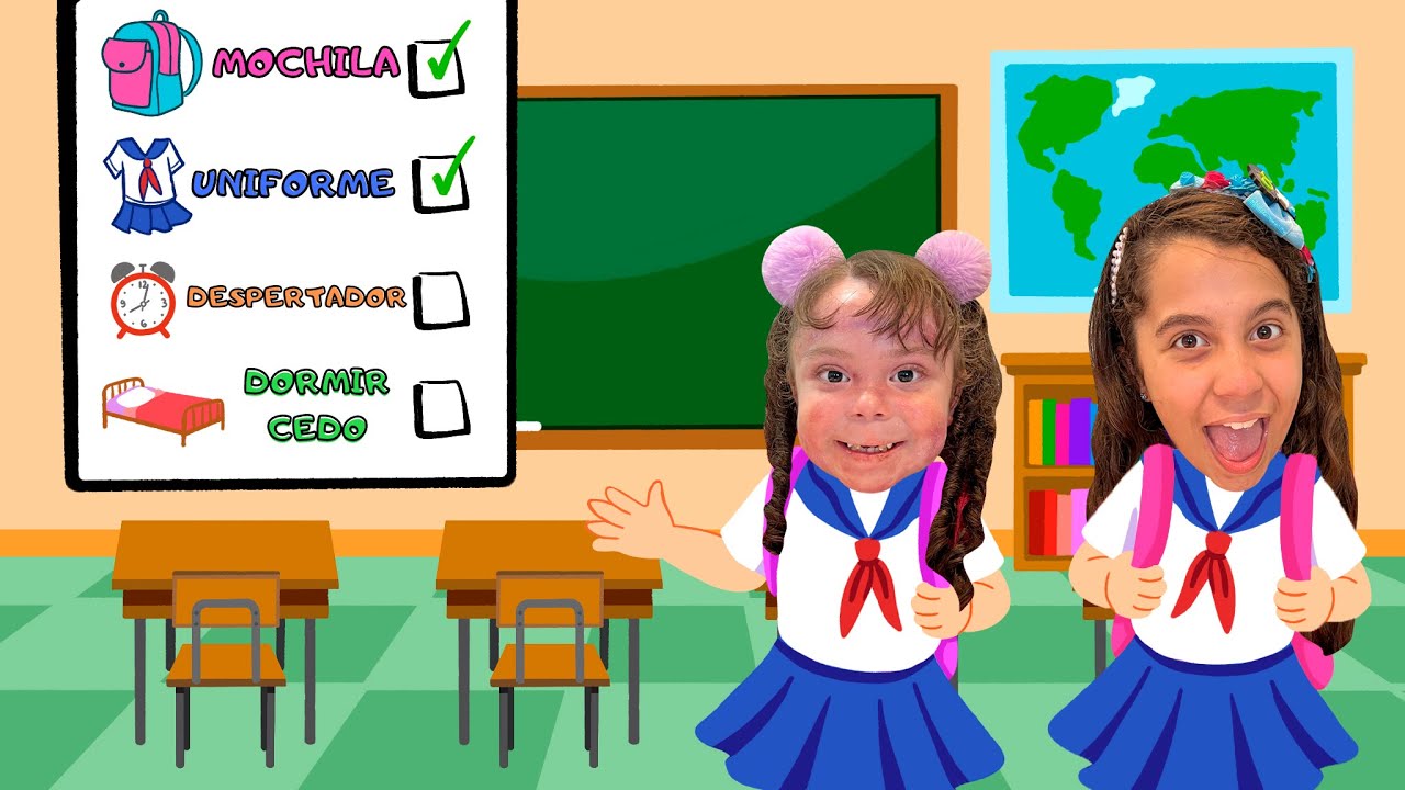 SARAH E ELOAH mostram como se ORGANIZAR com LISTA DE TAREFAS para ir para ESCOLA