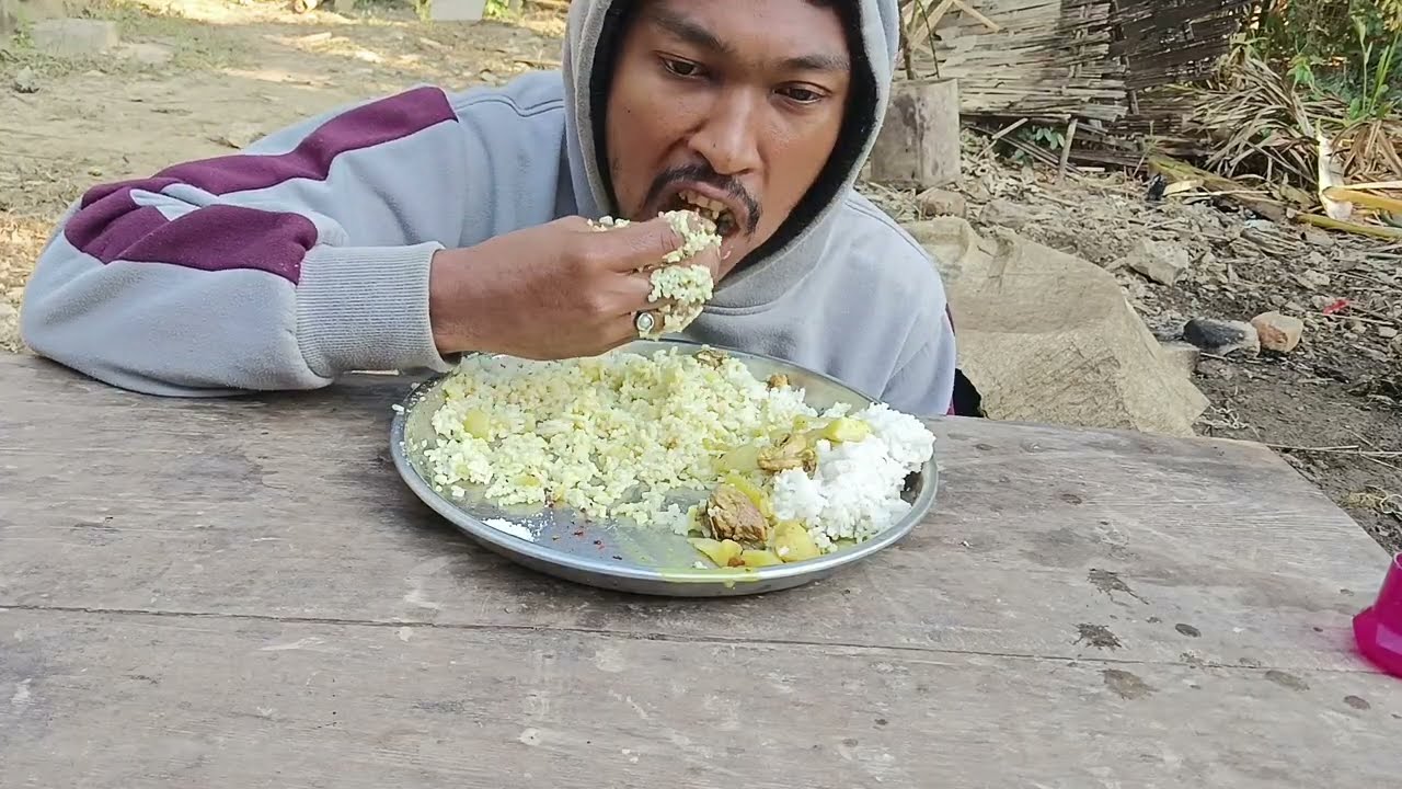 Local chiken boiled recipe muckbang 