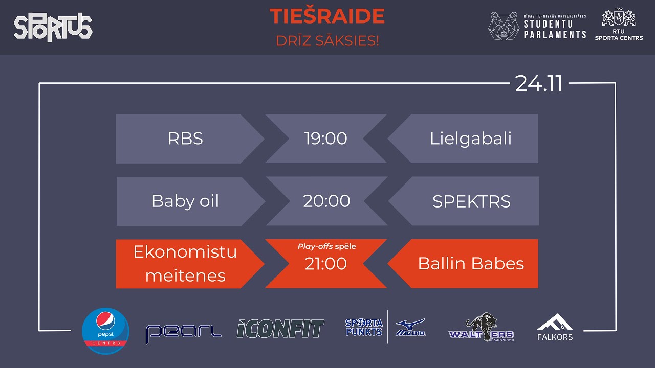 SPORTUS Volejbols (24.11.2025)