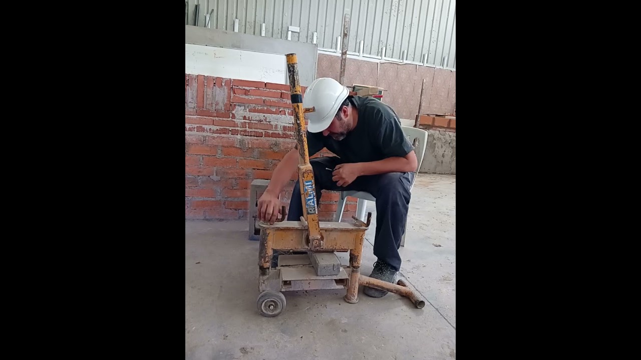 cortar con guillotina adoquines