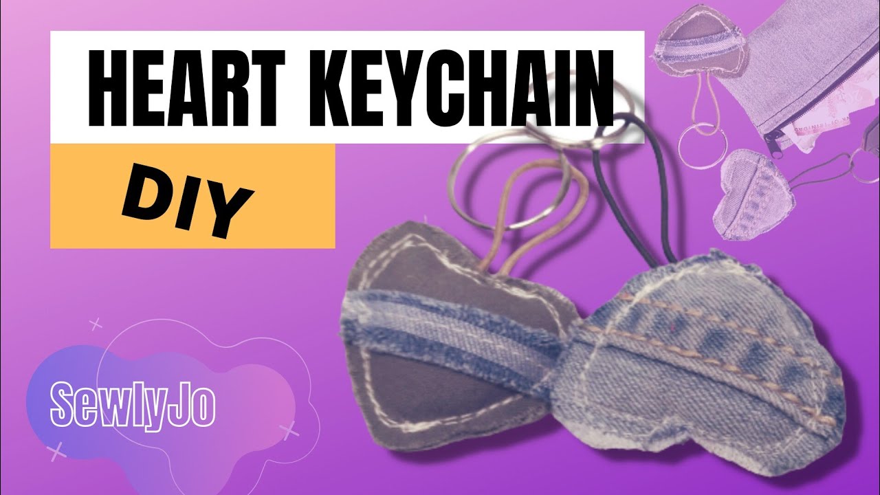 How to Reuse DENIM Fabric (Easy Sewing Project) #Keychain