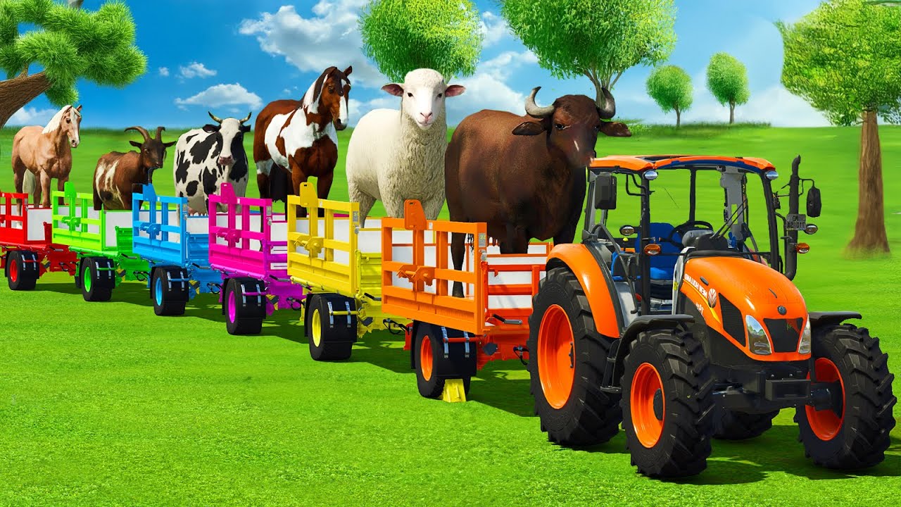 LOAD COWS, SHEEP, HORSES, BUFFALO, GOATS & TRANSPORT WITH TRACTORS - FS25