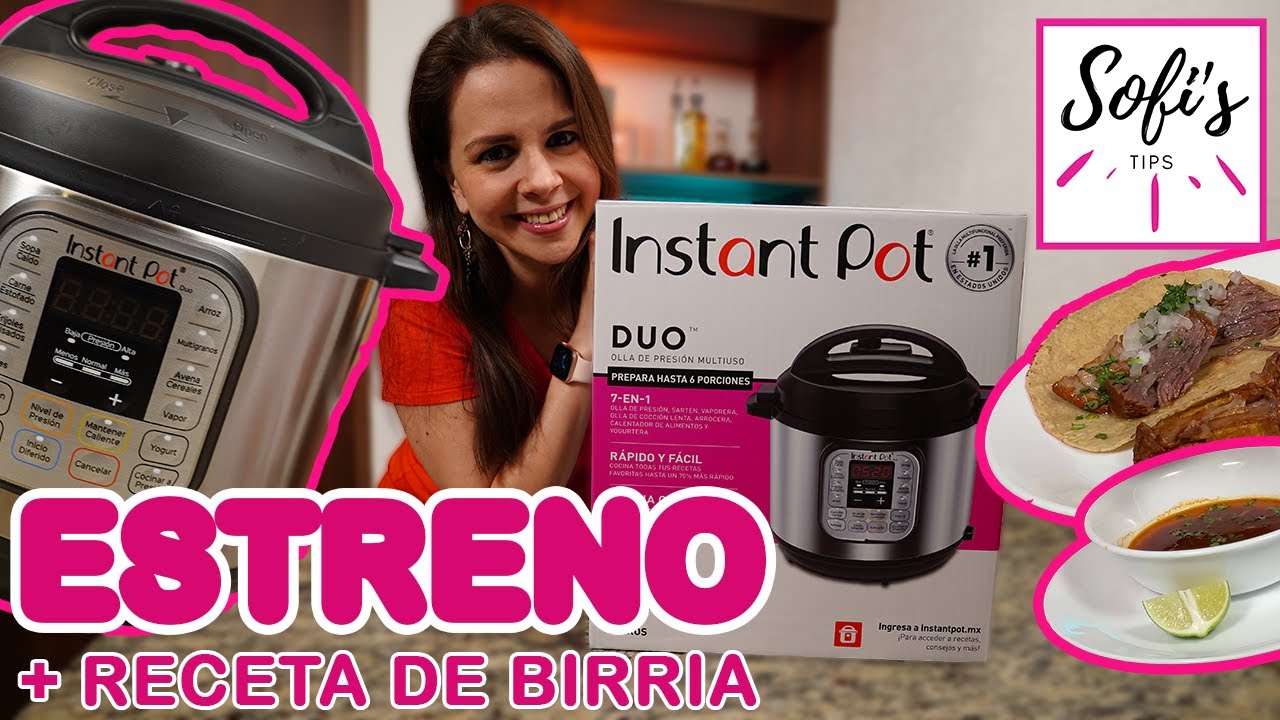 Instant Pot Duo 60 MultiOlla 5.7L 13 programas funciones 7 en 1 UNBOXING y receta de BIRRIA DE RES!
