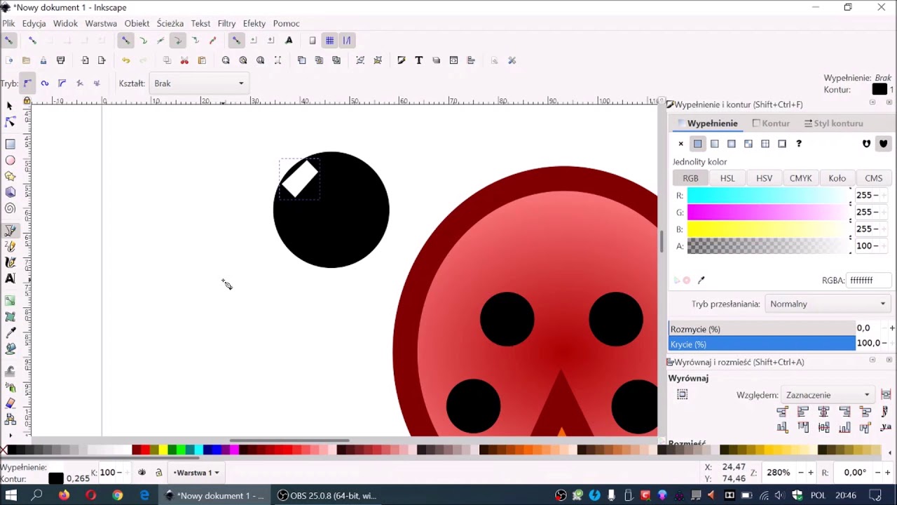 INKSCAPE - projekt: Biedronka