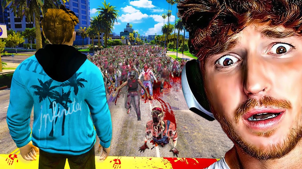 BIGGEST Zombie Hoard CHASES ME In GTA 5..