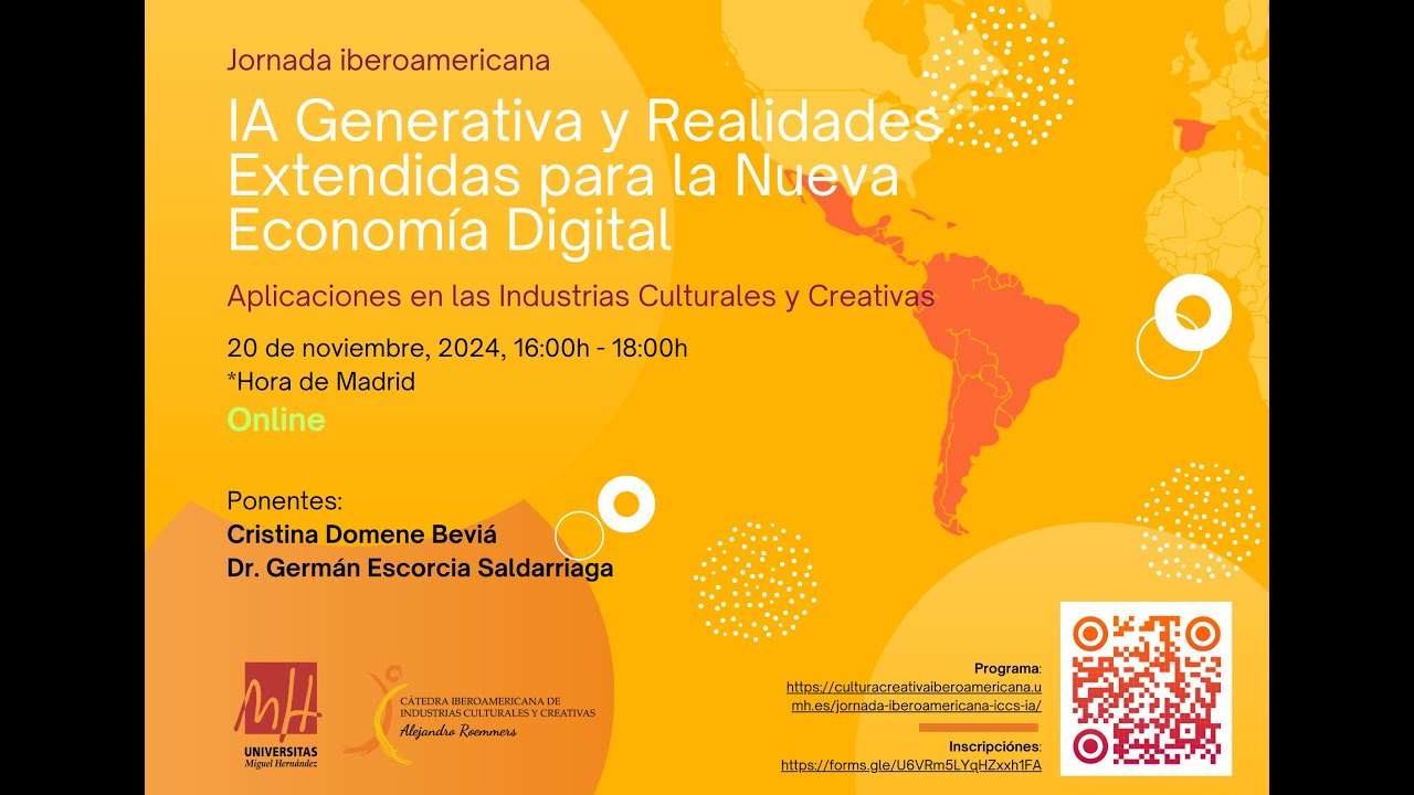 Jornada “IA Generativa y Realidades Extendidas para la Nueva Economía Digital”   2024 11 20