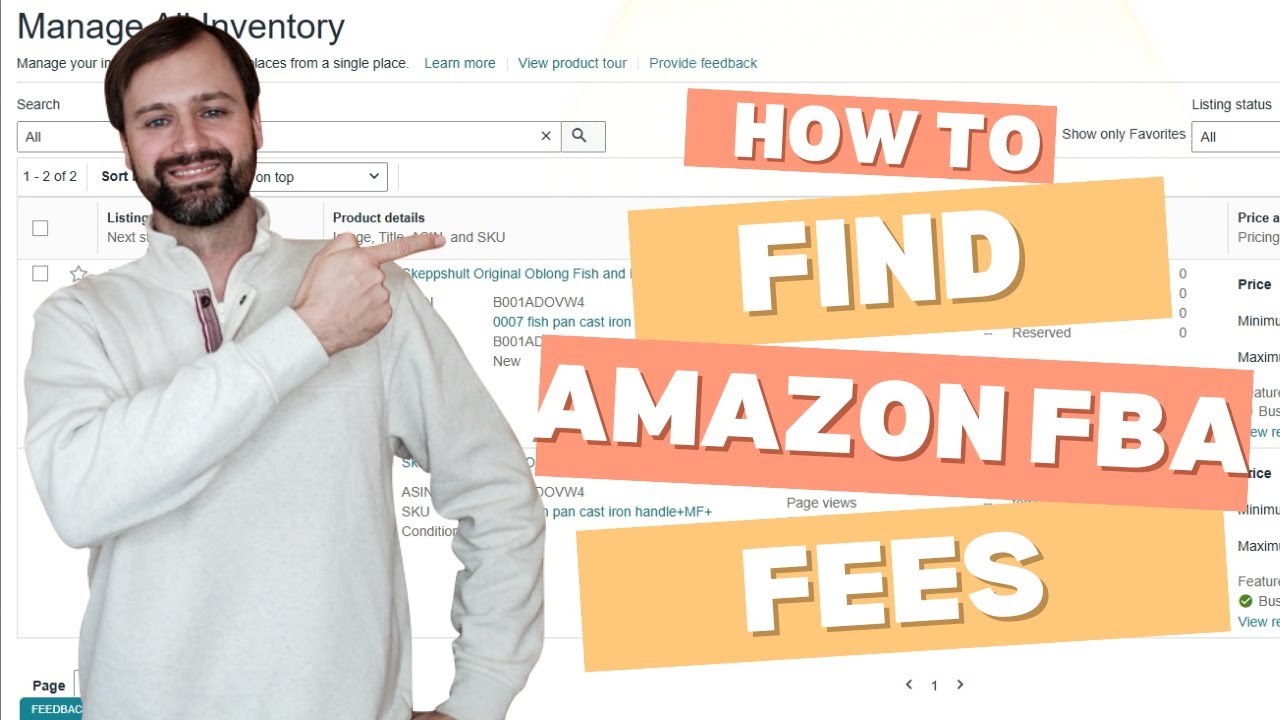 How to Check Amazon FBA Fees on Your Manage Inventory Page