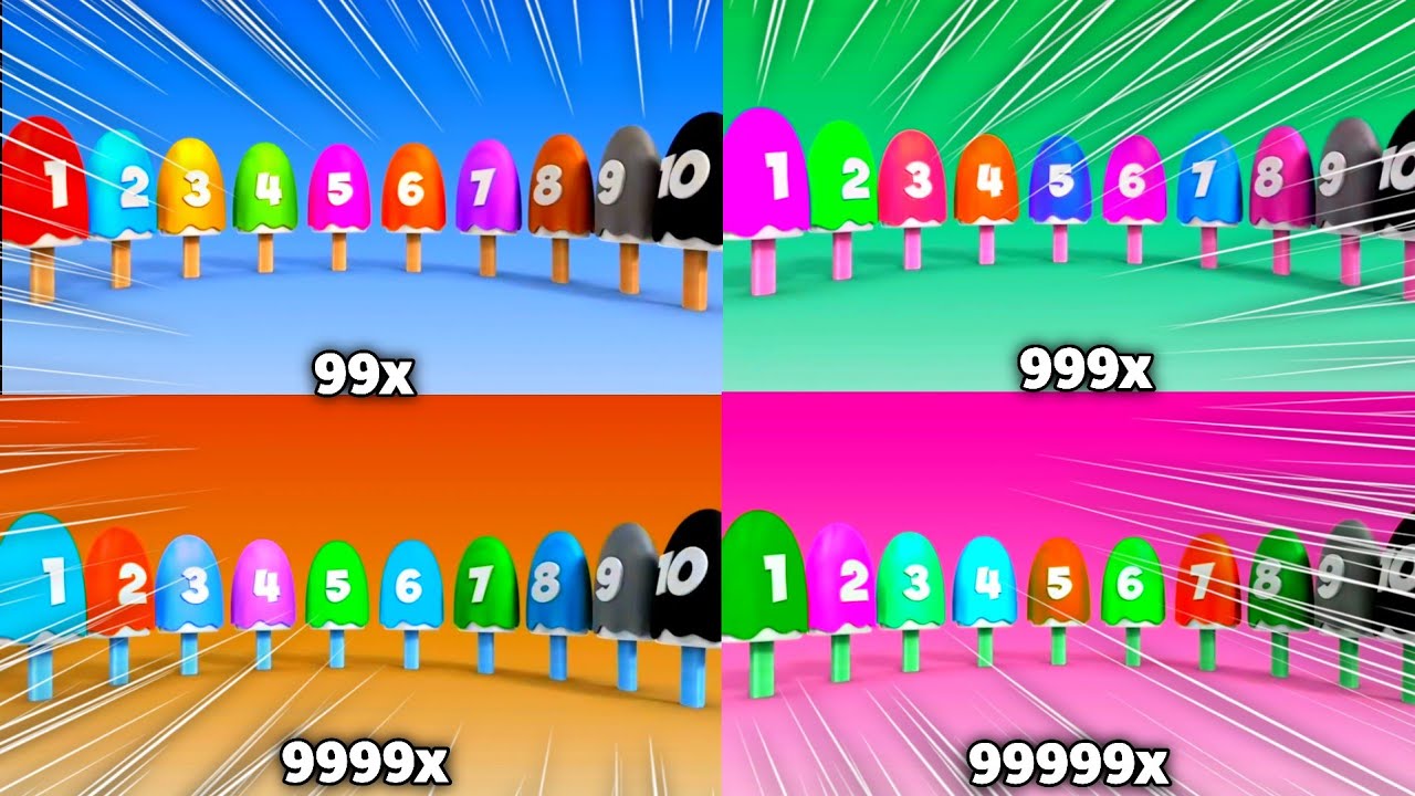 Learn Number With Ice Cream Popsicle Intro Logo at 999999x Speed Klasky Csupo Effects!