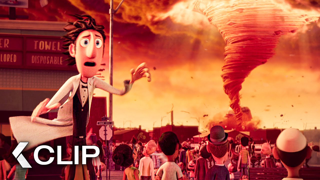 Flint s'efforce de sauver la ville du chaos - TEMPÊTE DE BOULETTES GÉANTES Clip