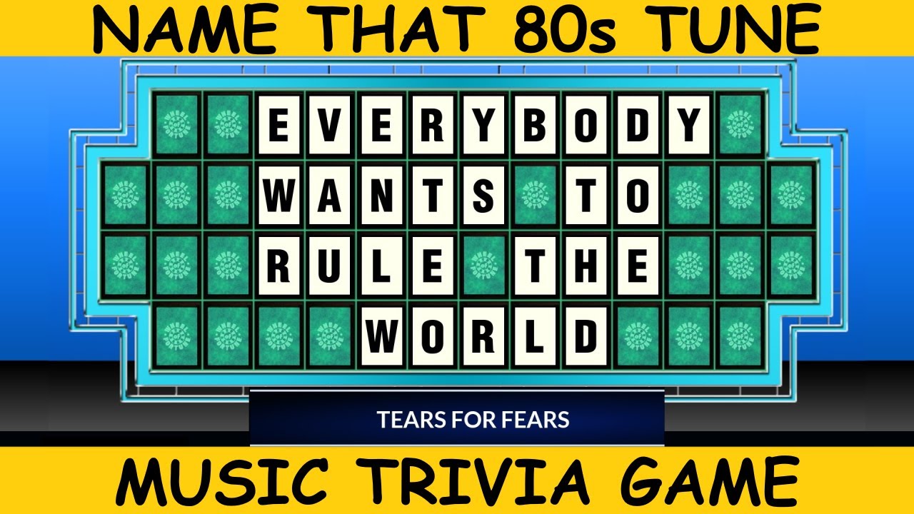 Name That 80s Tune Wheel Style