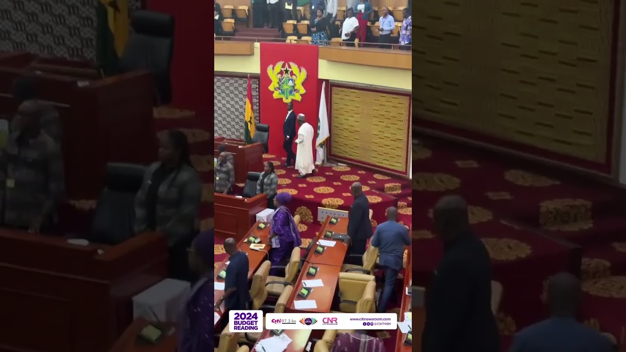 WATCH THIS! The moment Speaker, Alban Bagbin walked in to Parliament