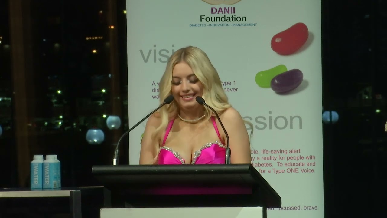 DANII Ambassador Olivia Stipo sharing her diabetes story and DANII Foundation mission.