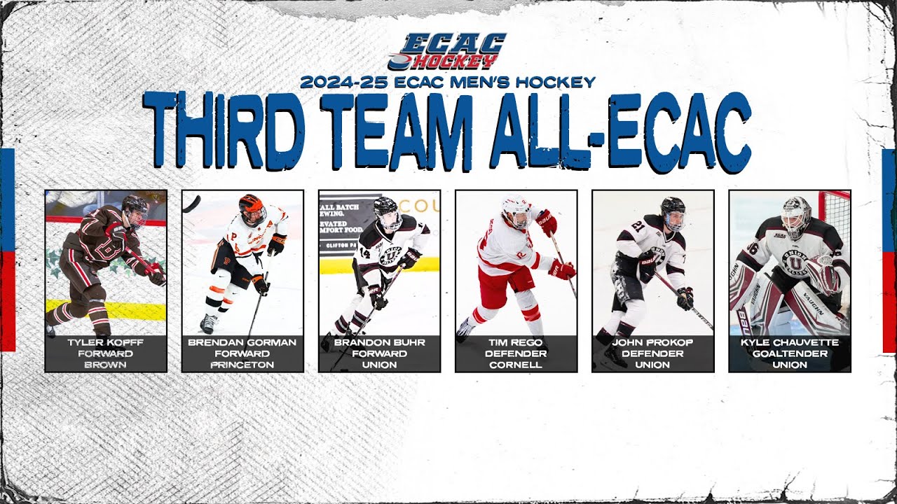 Introducing: 2024-25 Men's ECAC Hockey Third-Team 🏒🏆🧑&zwj;🧑&zwj;🧒&zwj;🧒