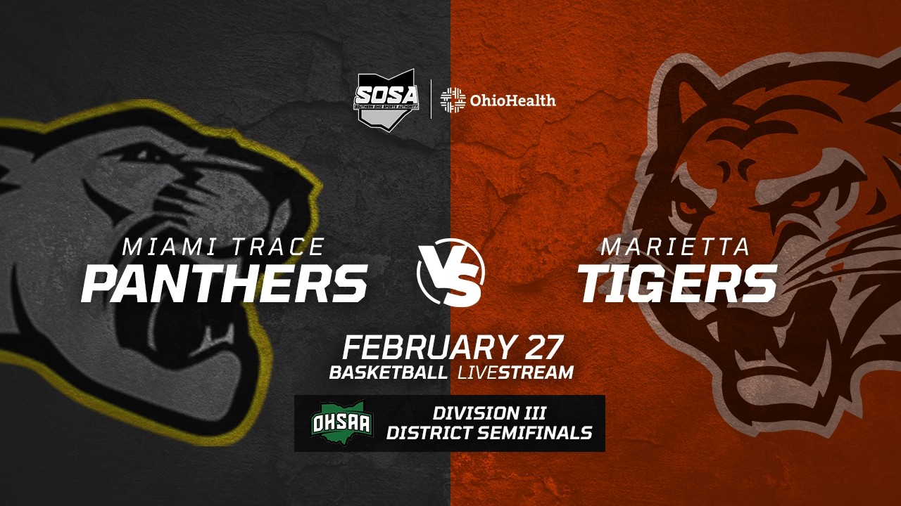 BB DIII DISTRICT SEMIFINAL: Miami Trace Panthers vs Marietta Tigers