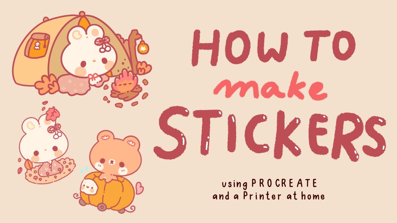 How I Make Stickers without Cricut / Using Procreate and Scissors only