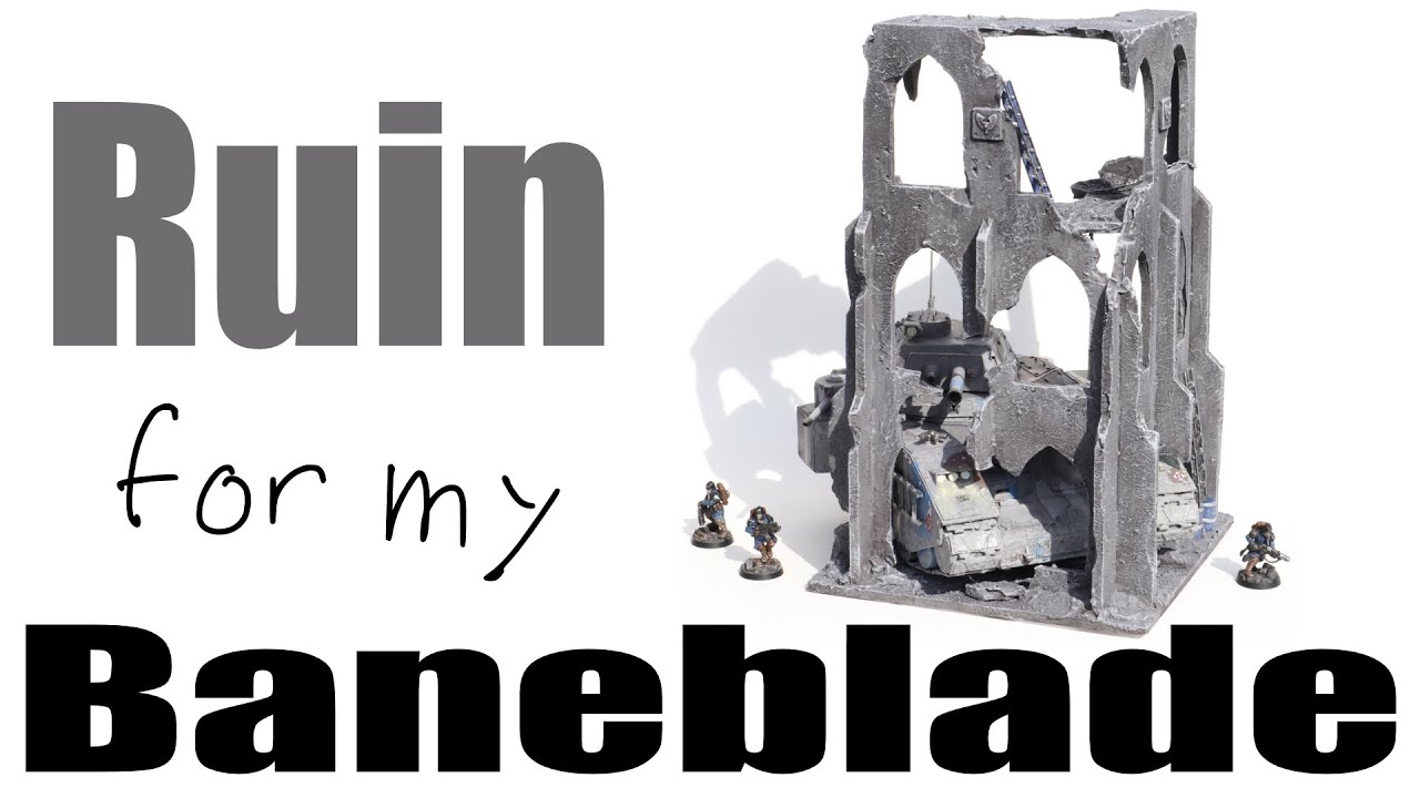 Skyscraper Ruin for my Baneblade | Simple Tabletop Terrain | w40k | Killteam | Necromunda |EN
