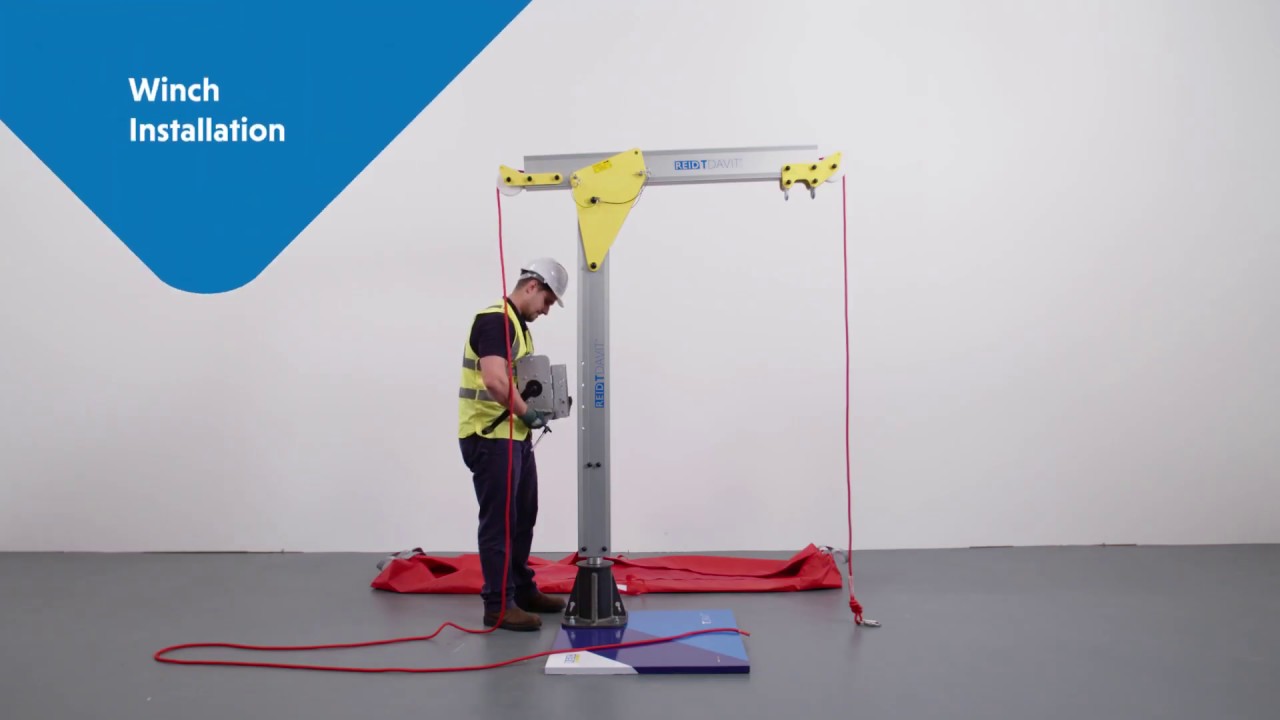 REID Lifting   T DAVIT Winched Assembly Video
