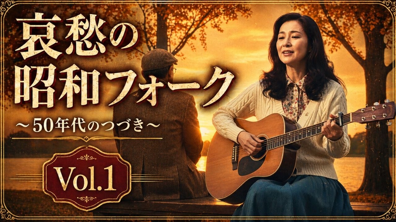 【癒しの女性ボーカル】夕暮れ時に聴きたい昭和フォーク名曲集｜あおい路地のむこう 他｜全10曲