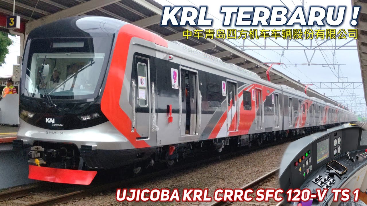 UJICOBA KERETA KRL TERBARU DARI CHINA !! Perjalanan Perdana KRL CRRC SFC 120-V Trainset Pertama 2025