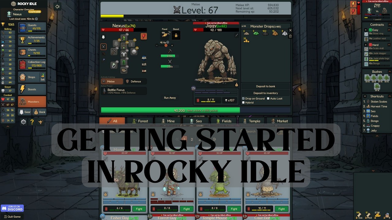 Начало работы в Rocky Idle