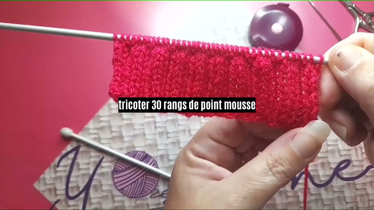 mitaine point mousse
