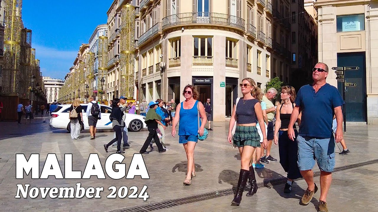 Malaga Spain Walking Tour Costa del Sol November 2024 [4K]
