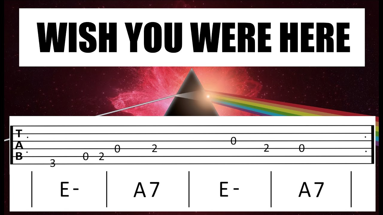 WISH YOU WERE HERE cover (Guitar Tab w/ Chords)