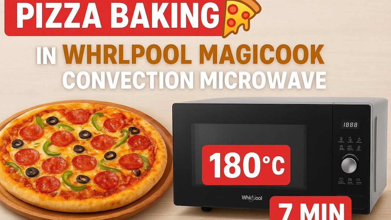 Pizza Baking in Whirlpool Magicook Convection Microwave | 7 Minutes at 180°C 🍕🔥