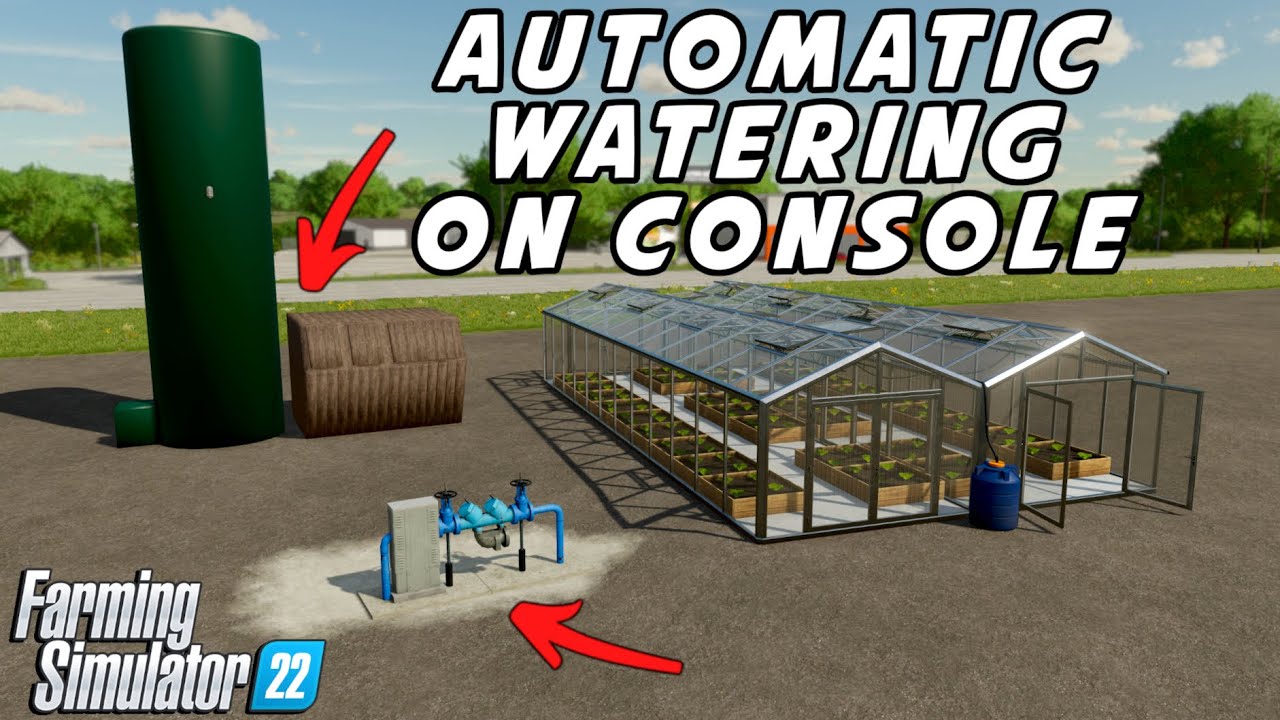 Автоматический полив теплицы на консоли | Farming Simulator 22