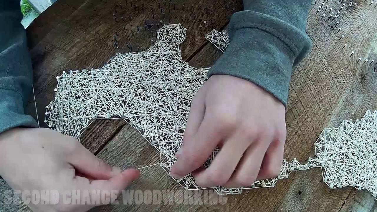 DIY Earth Map - String Art