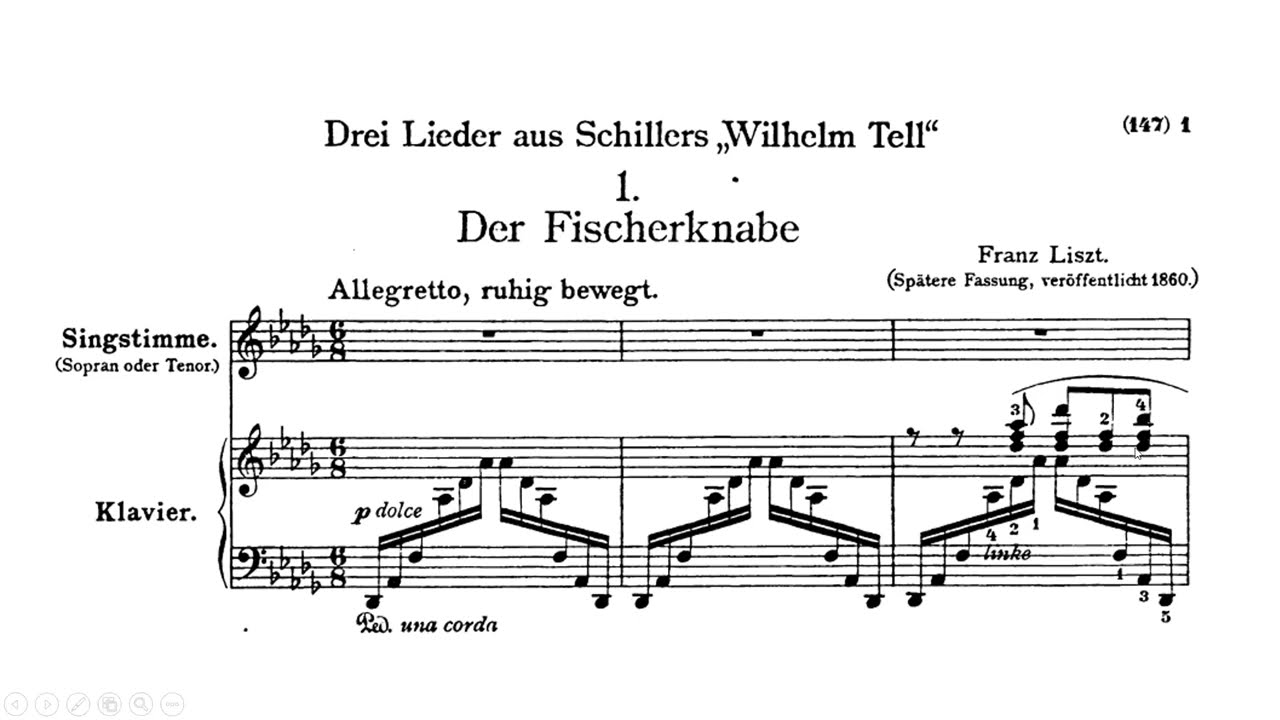 F. Liszt - Drei Lieder aus Schiller's Wilhelm Tell S.292b (Dieskau)