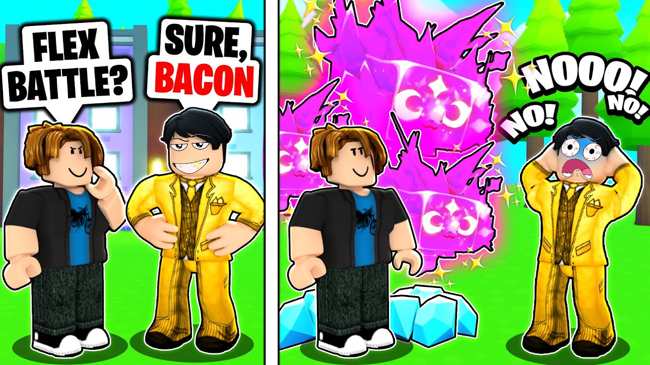 Flex Off Battle! NOOB With a DARK MATTER Galaxy fox! (Roblox Pet Simulator X)