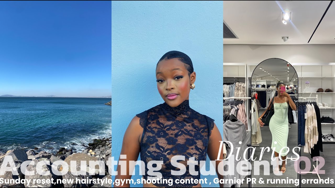 Accounting student diaries Ep2: Sunday Reset,gym,new hairstyle,grocery haul,PR& more