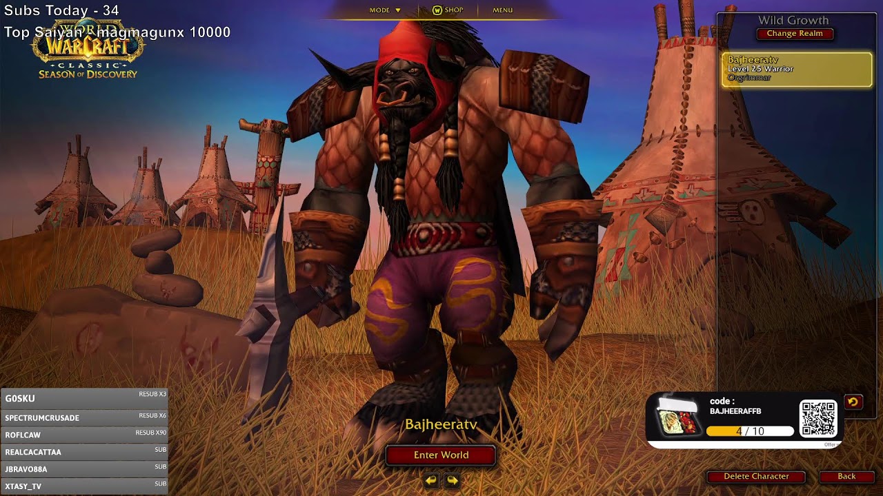 🔥WoW SoD Fresh: NA Warrior Lvl 25 Grind! | (NA-Wild Growth)🔥- World of Warcraft Classic