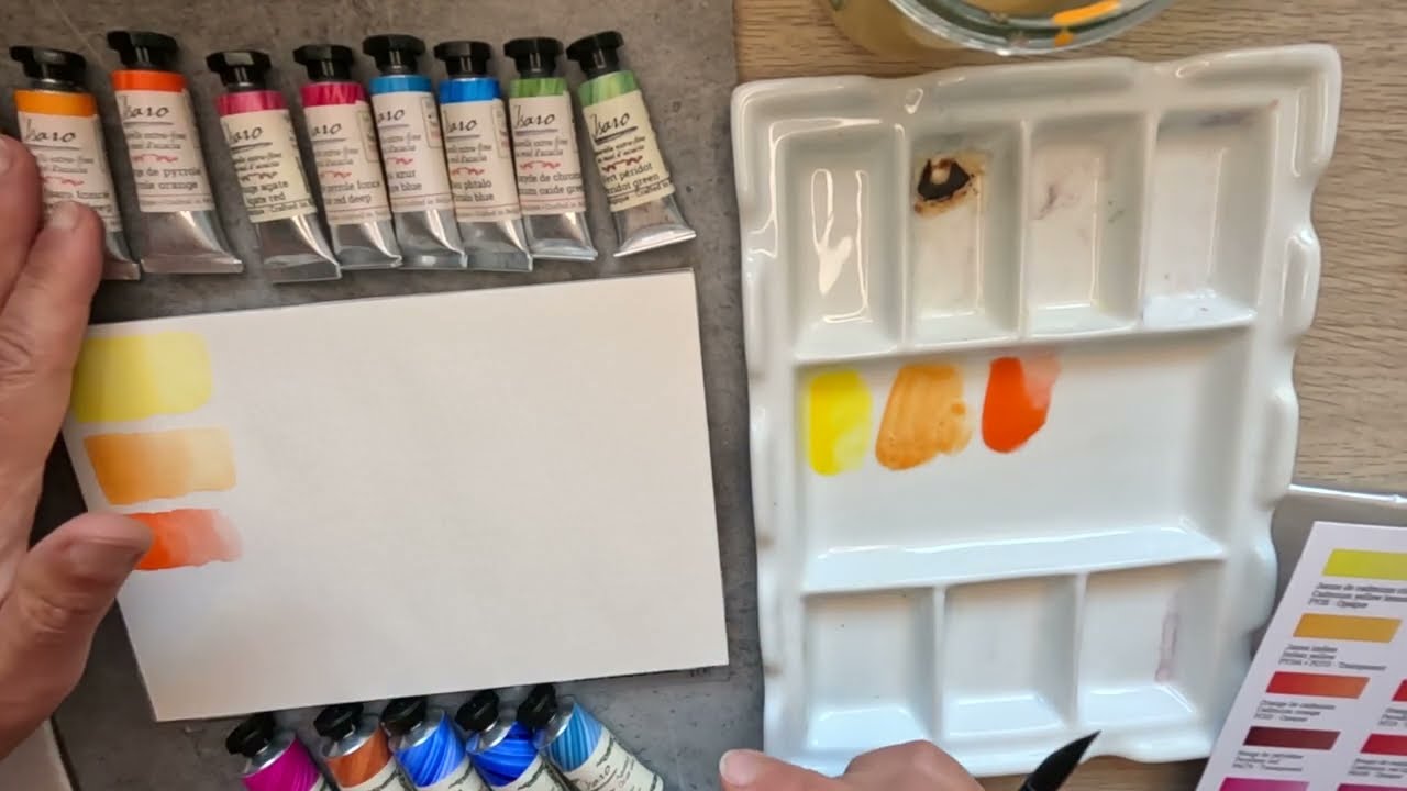 Découverte de ma commande ISARO en direct partie 1 #aquarelledébutant #watercolorpainting #aquarelle