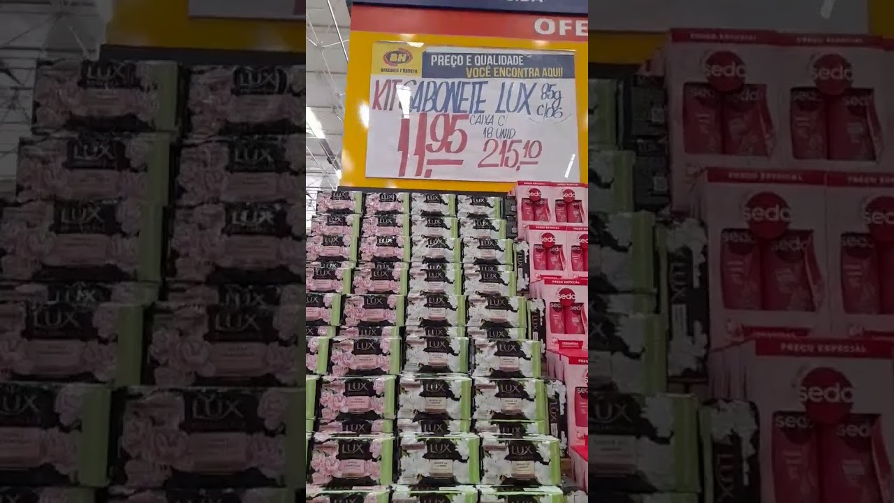 Oferta imperdível no Supermercados BH Atacado é Varejo Sarzedo Kit Sabonete Lux 85g C/06