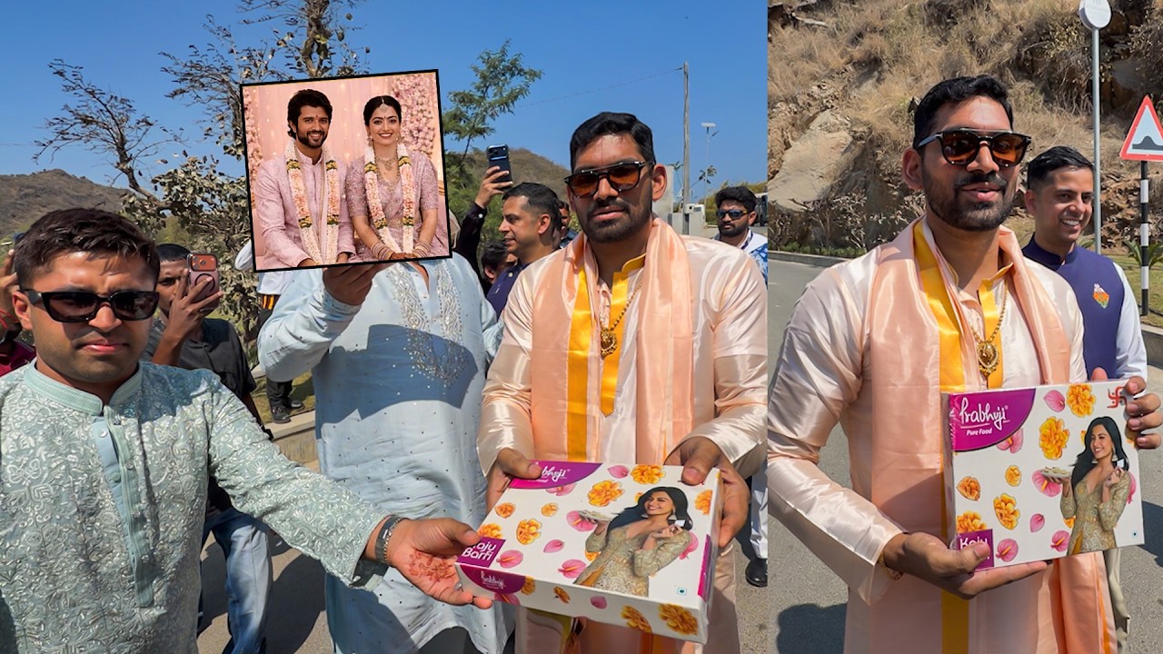 Vijay Deverakonda & Rashmika Mandanna’s Team Distributes Sweets to Media | #VIROSH | Filmylooks