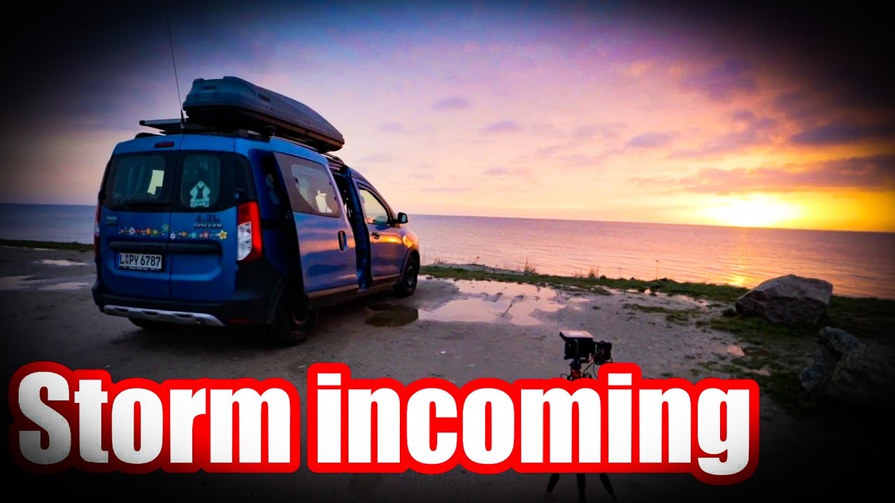 3 Tage unterwegs🌪️ALLEIN bei einem ORKAN am MEER mit dem DACIA MINICAMPER
