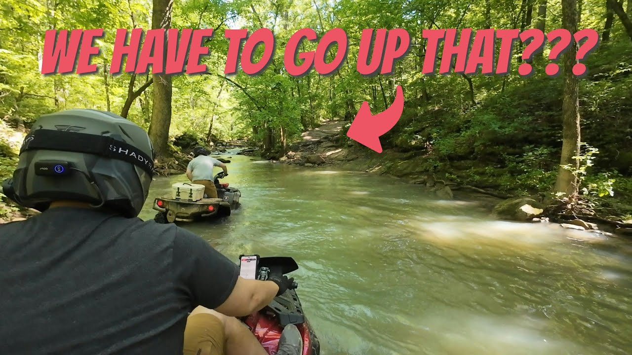 CanAm Outlanders Deep Water Cross - Mulberry Mountain ATV Trail Ride