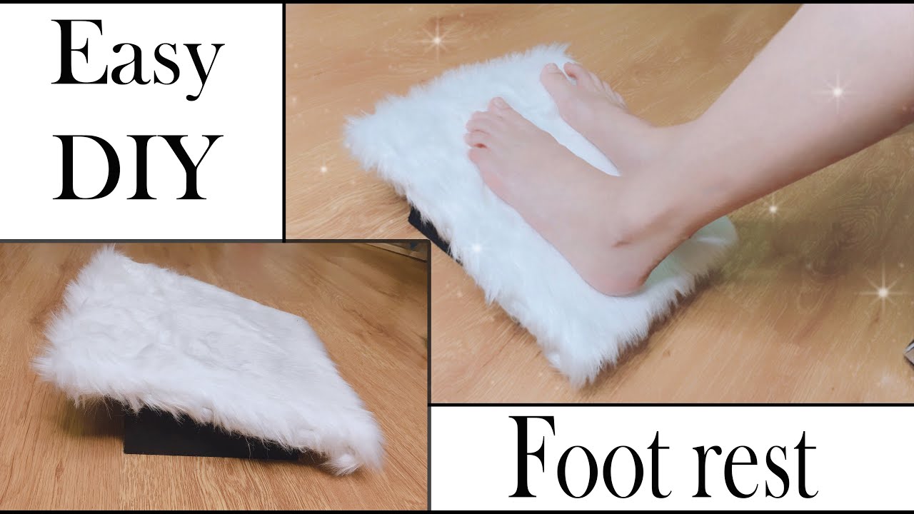 Easy DIY Foot Rest - office diys - under desk foot stools