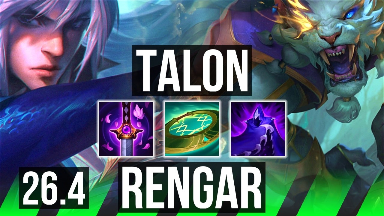 TALON vs RENGAR (JGL) | Good KDA: 23/1/7, Dark Harvest, 51K damage | EUW Master | 26.4