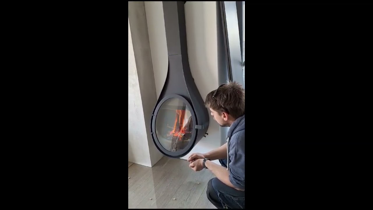 Designový krb Rocal MINI DROP - regulace hoření