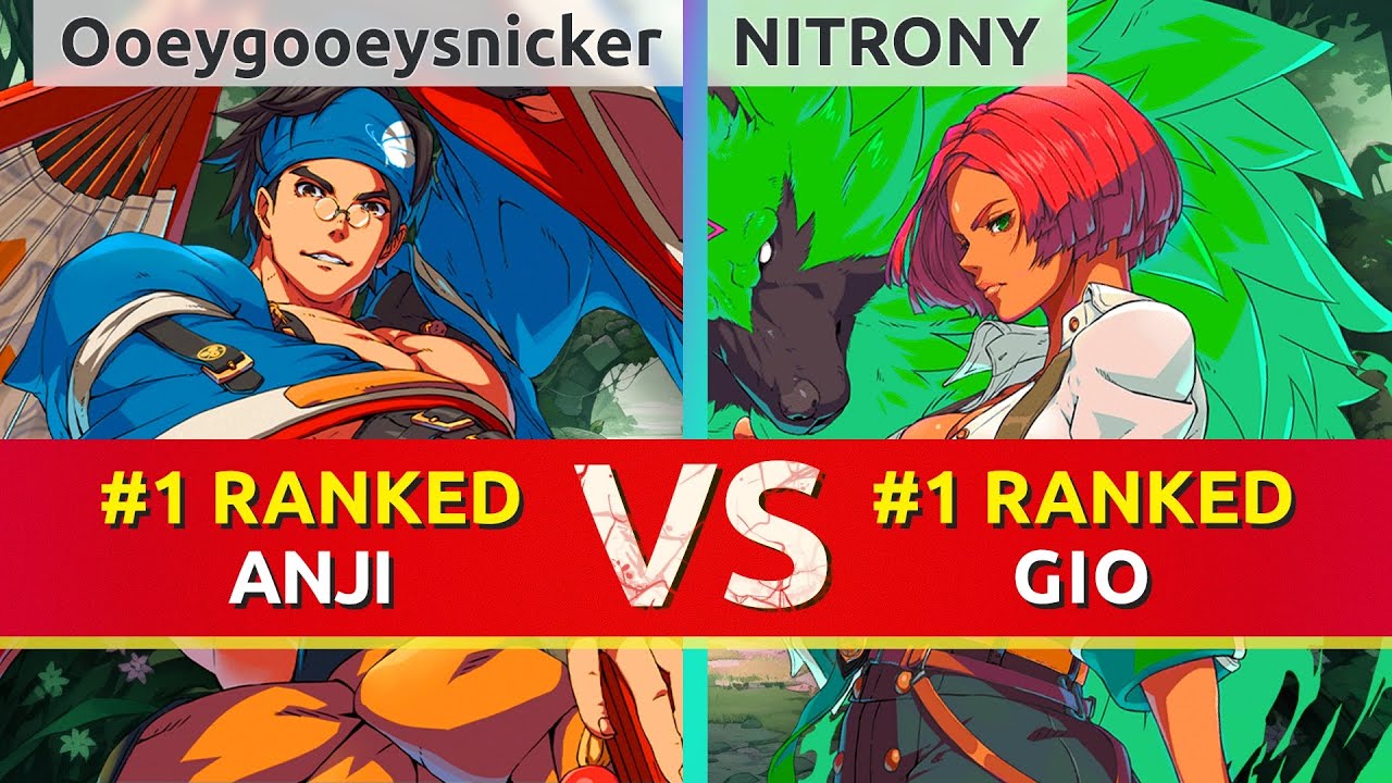 GGST ▰ Ooeygooeysnicker (#1 Ranked Anji) vs NITRONY (#1 Ranked Giovanna). High Level Gameplay