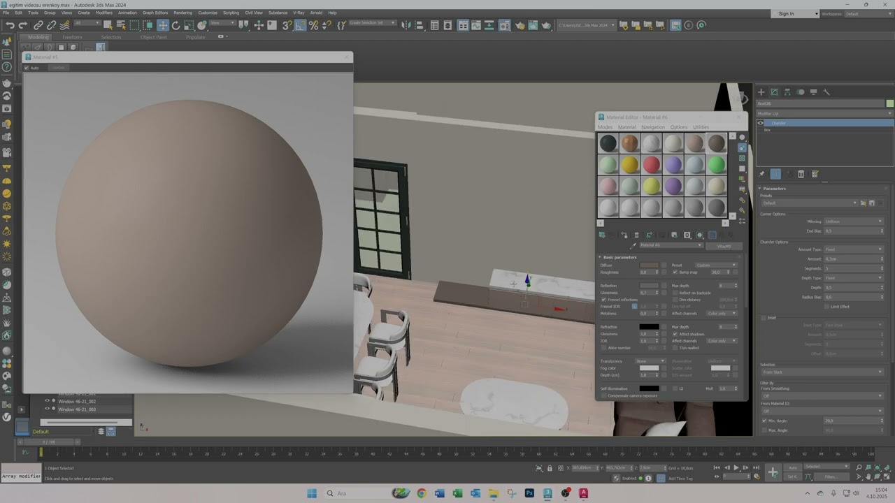 3ds Max Hızlandırılmış eğitim (part 4)