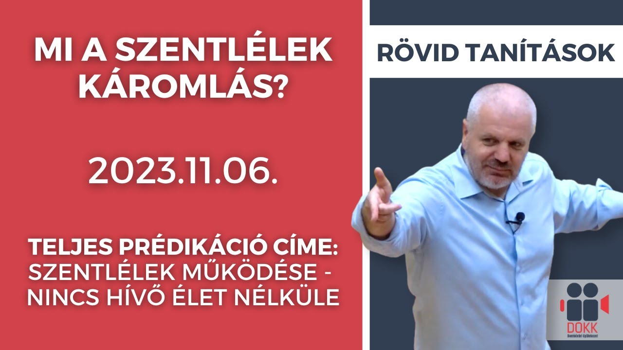 Mi a Szentl&eacute;lek k&aacute;roml&aacute;s?