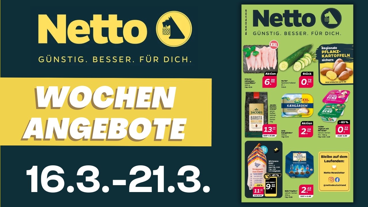 NETTO Angebote der Woche 🛒 Neuer Prospekt ab 16.3.2026 im Überblick  | Prospekt Check #NETTO