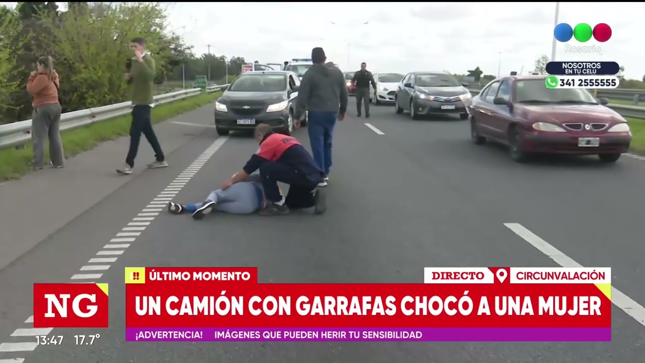 Un cami&oacute;n choc&oacute; a una mujer en Circunvalaci&oacute;n - TELEFE ROSARIO